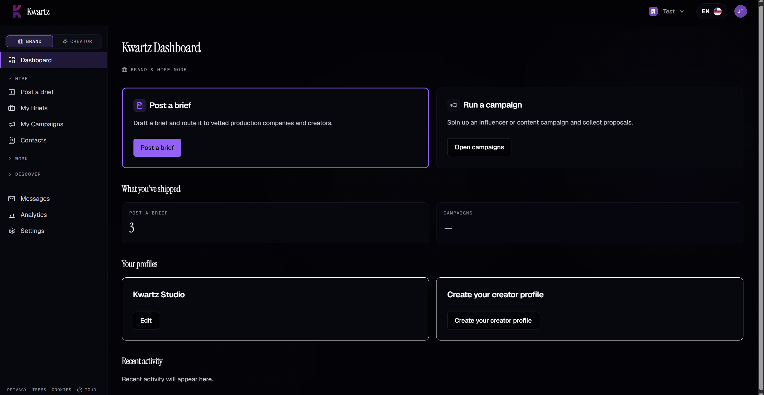 Kwartz interface